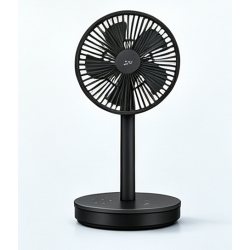 ps--101 Original Portable Fan - Wireless Battery Operated Fan With 4 Speeds, LED Lighting, Carry Case & Remote Control - Premium Travel Rechargeable Fan & Power Bank With USB & USB-C Ports (Black)