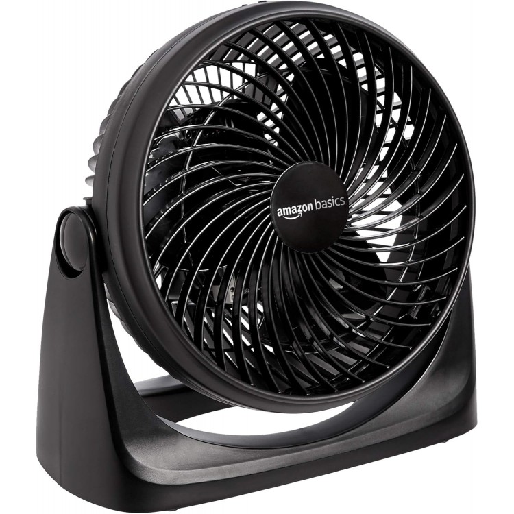 Air Circulator Desk Fan for Bedroom, Home and Office, 90-Degree Tilt Head, 3 Speed Settings, Cooling, 35 Watts, Black, 11.1"W x 6.3"D x 10.9"H Air Circulator Desk Fan for Bedroom, Home and Office, 90-Degree Tilt Head, 3 Speed Settings, Cooling, 35 Watts, Black, 11.1"W x 6.3"D x 10.9"H